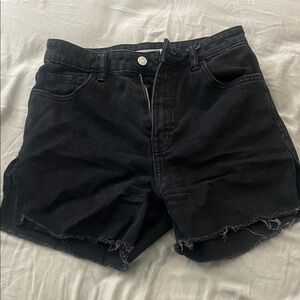 Zara Charcoal Denim Shorts